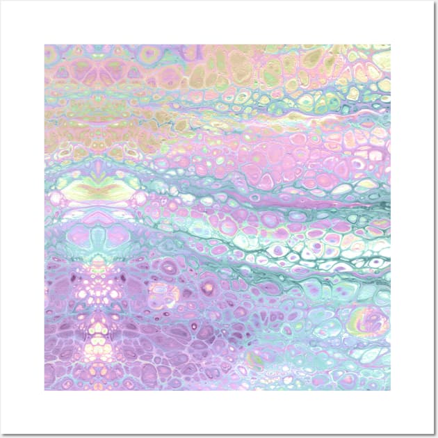 Acrylic Paint Pour in Pastel Colors Wall Art by thesnowwhyte